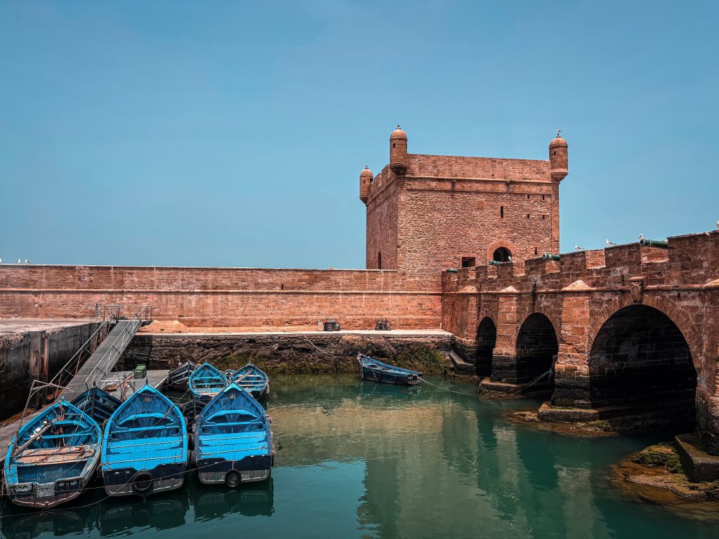 The ramparts and fishing harbour at Essaouira